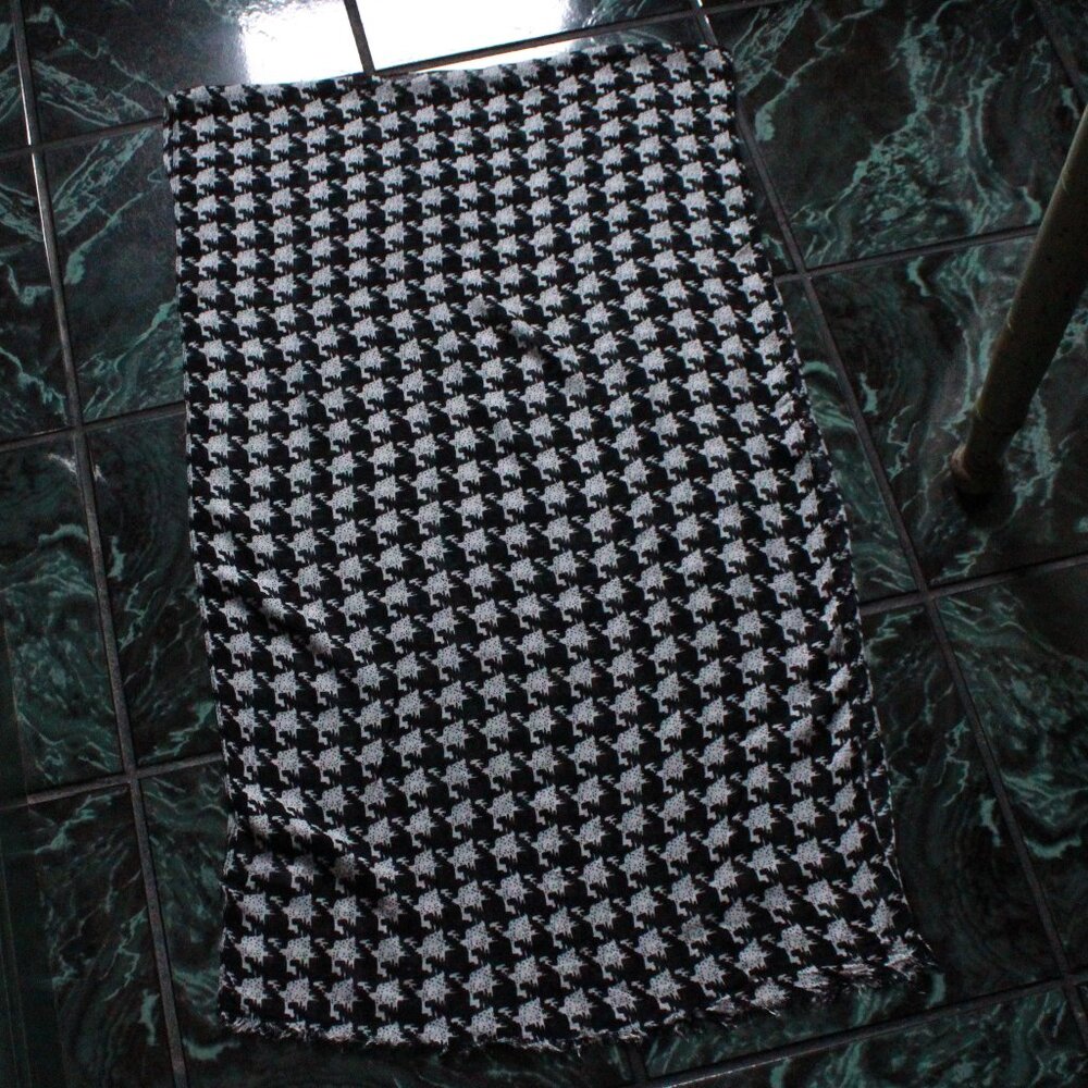 29 Palms Sheer Print Frayed Trim Scarf/Wrap